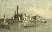 Giacomo Guardi View of the Isola di San Michele in Venice France oil painting artist